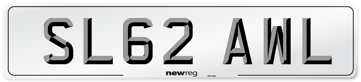 SL62 AWL Number Plate from New Reg